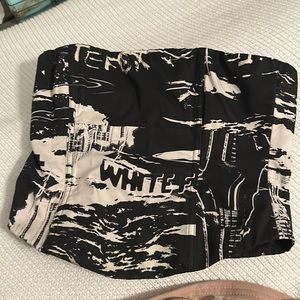 White fox corset top